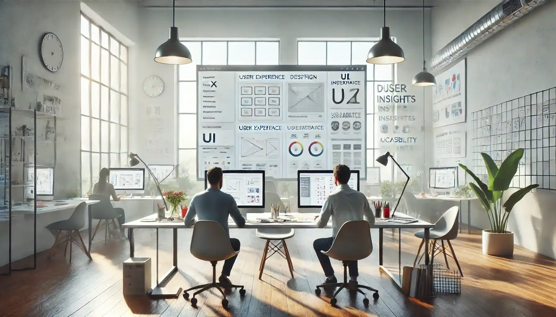 a website design team workspace focused on user-centered design principles.